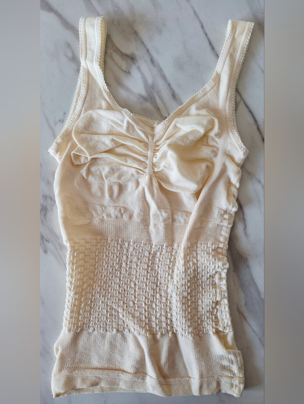 Vintage Y2K Stretchy Textured Tank Top/Camisole (S)